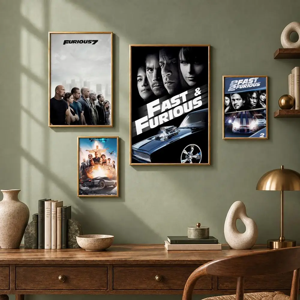 Iconic Movie F-Fast & FuriousS Poster HD Self-Adhesive No Residue After Removal Ideal for All Kinds of Wall Decor