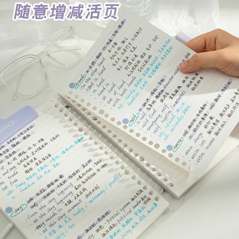 A5/B5 Binder Notebook Loose Leaf 60 Sheets Line With Gifts Kawaii Korean Stationery School Supplies Note Pads Students Writing