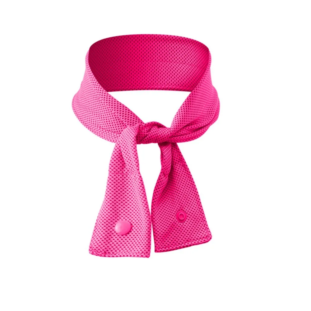 

Multicolor Cooling Ice Scarf Quick Drying Neck Wraps Sweat Wiping Towel Nylon with Button Cooling Neck Wraps Fitness