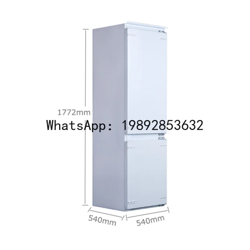QQ produces built-in two-door frost-free refrigerators for home use, embedded in cabinets with air-cooled refrigeration