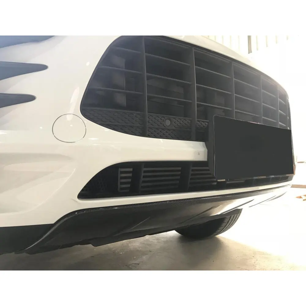 Zderzak przedni Spoiler wargowy Splitters dla Porsche Macan Standard 2014 2015 2016 2017, osłona przedniego zderzaka z włókna węglowego — zdjęcie 3