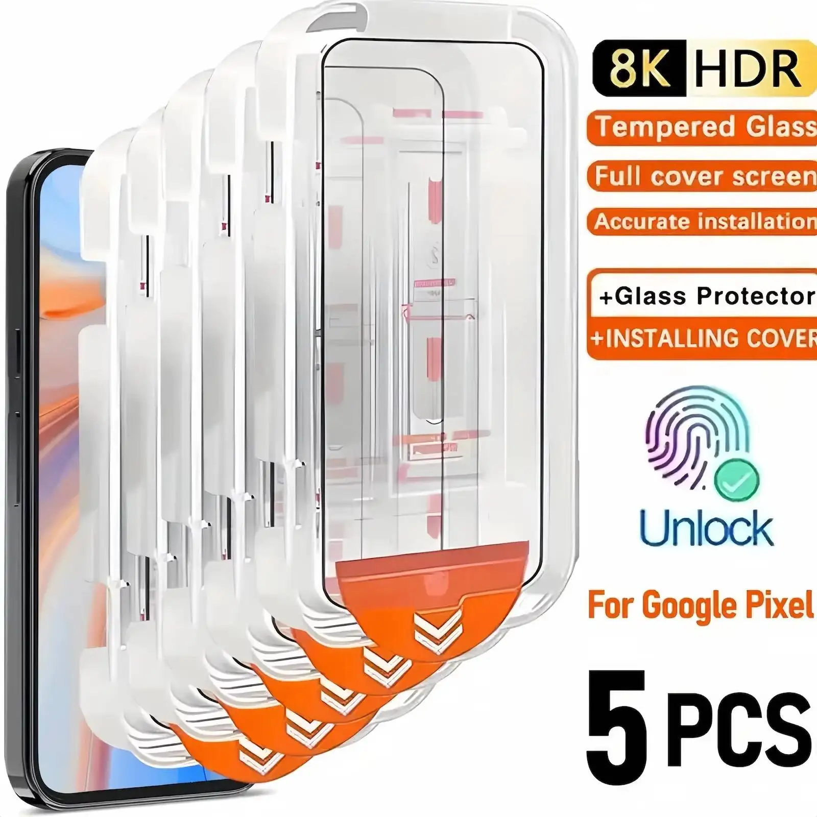 

1-5 шт. Защитные пленки для экранов Google Pixel 10, 9 Pro, XL, 6A, 7A, 8A, 9A из закаленного стекла HD, без пыли при установке