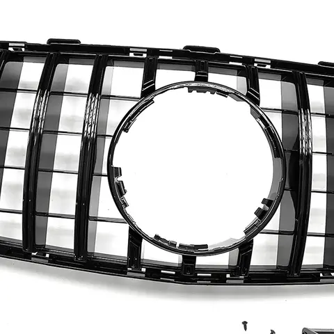 Grelha Frontal Estilo GT para Mercedes Benz Classe GLA X156 GLA180 GLA200 GLA250 GLA45 2017-2020, Grelha de Corrida para Para-choque Superior