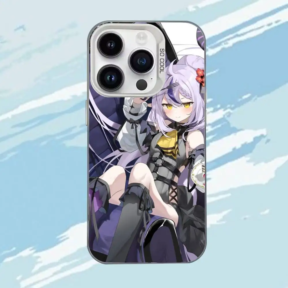 Funda de teléfono HOLOLIVE L-Laplus Darkness para iPhone 17,16,15,14,13,12,11, Mini,Pro,E,MAX, funda blanca mate a prueba de golpes