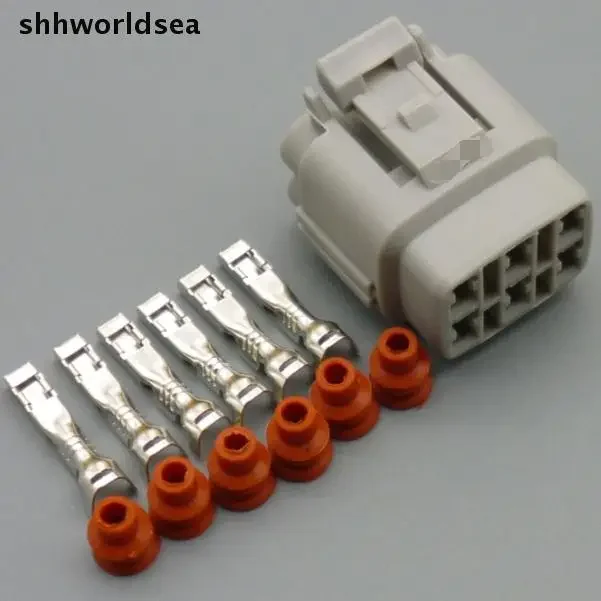 Shhworldsea 10Sets 6 pin 2.2MM car waterproof Sensor connector Auto Electrical plug automotive plug 6180-6771 for car Motorcycle