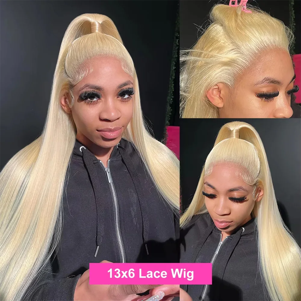 

Бразильский парик из натуральных волос 613 Honey Blonde Straight 13x6 HD Lace Front с прозрачной кружевной основой, предварительно проработанный, для чернокожих женщин