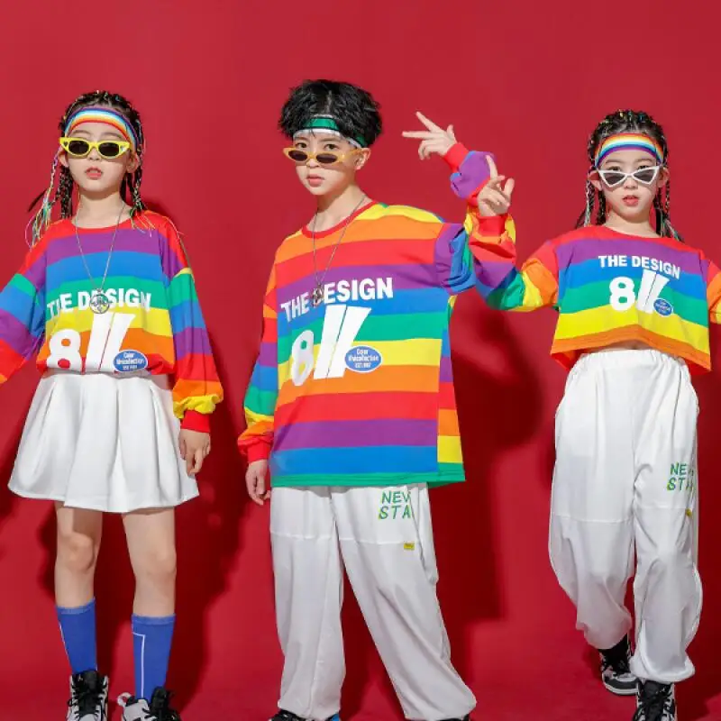 

Kawaii Girl Fashion T-Shirt Pants Set Student Spring and Autumn Casual Performance Costume Tops 2-Piece Set Children's Clothing