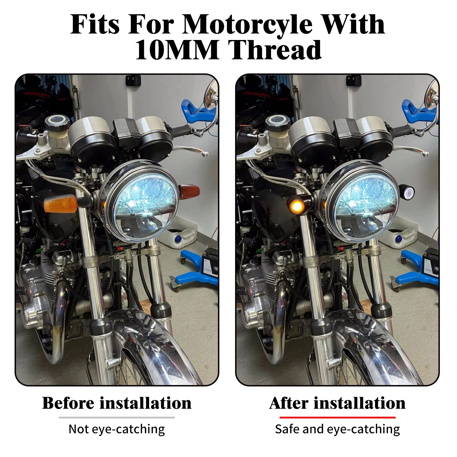 Motorcycle Mini  LED Light Turn Signal Running Lamp Universal For Harley Chopper Bobber For Honda For Kawasaki Bullet Indicator