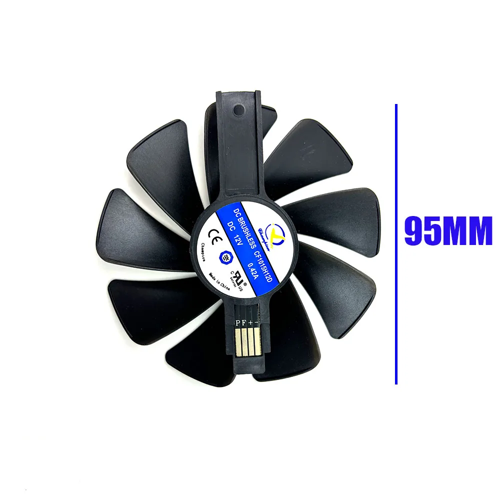 Sapphire 95MM CF1015H12D DC 12V 0.42A for Sapphire Radeon RX 470 480 580 570 RX580 RX480 Graphics Card Fan RX580 570 GPU Cooler