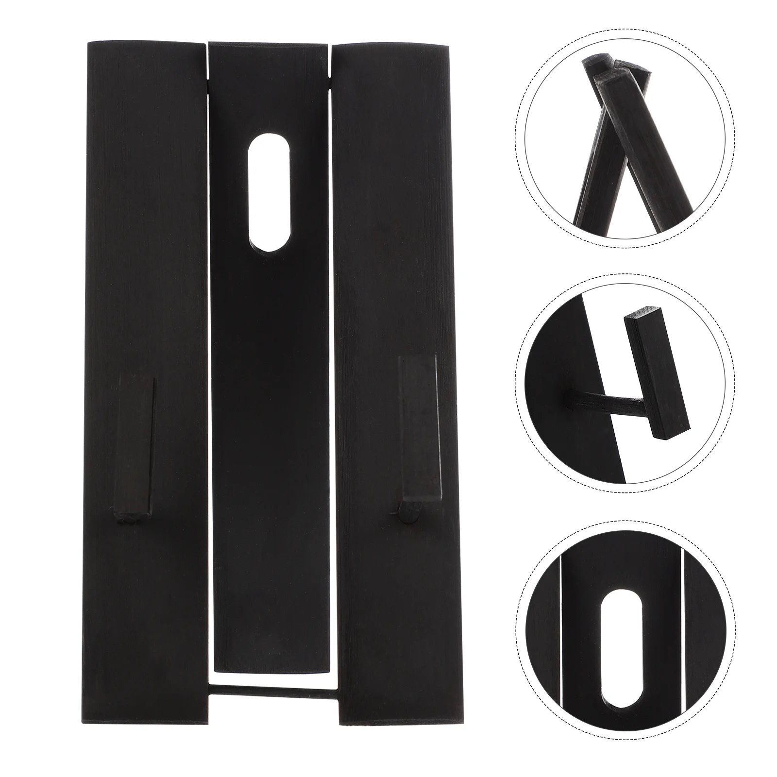 

Desktop Stand Fan Bracket Home Decor Base Shelf Wooden Display Black Storage Miss