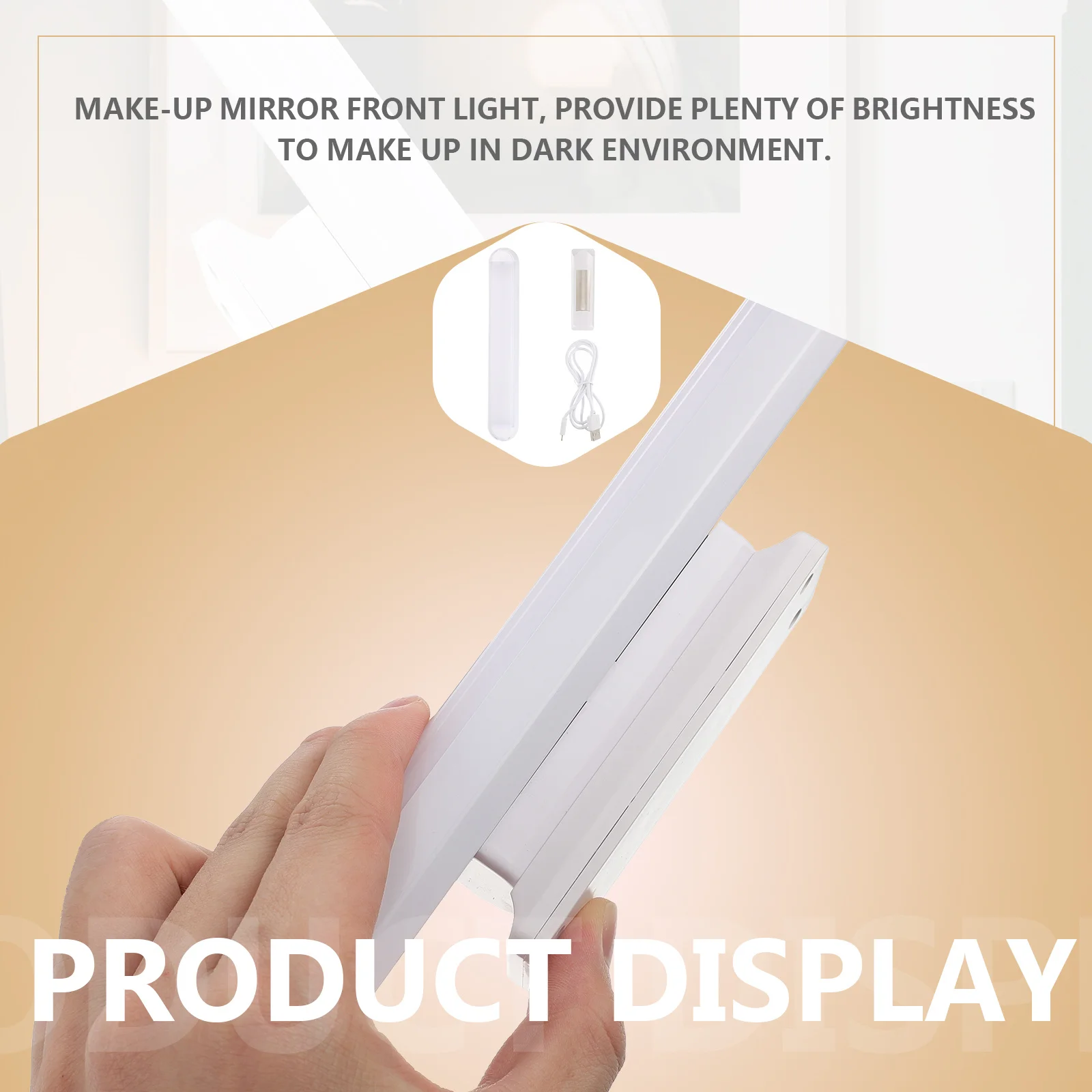 Luz de espejo de maquillaje con carga Usb, iluminación frontal magnética para tocador, baño, Hotel, viaje, lámpara Led portátil, 1 Juego