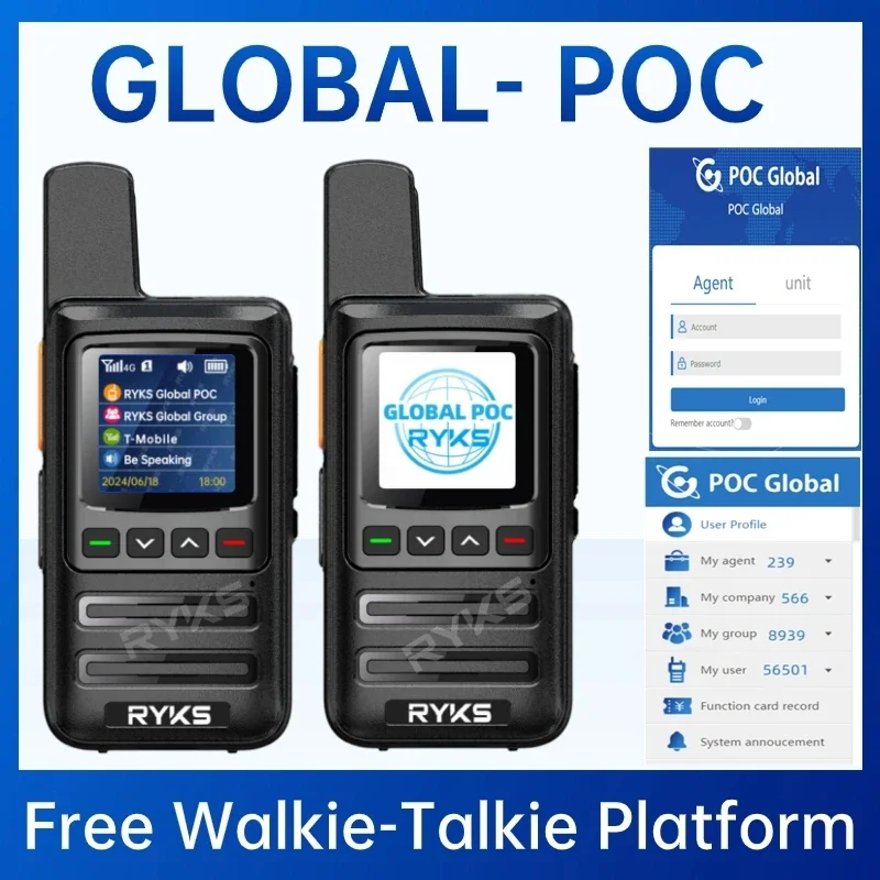 Walkie Talkie Phone 4G Network Mobile Radio 100 Miles Long Range Handheld Two way radio outdoor