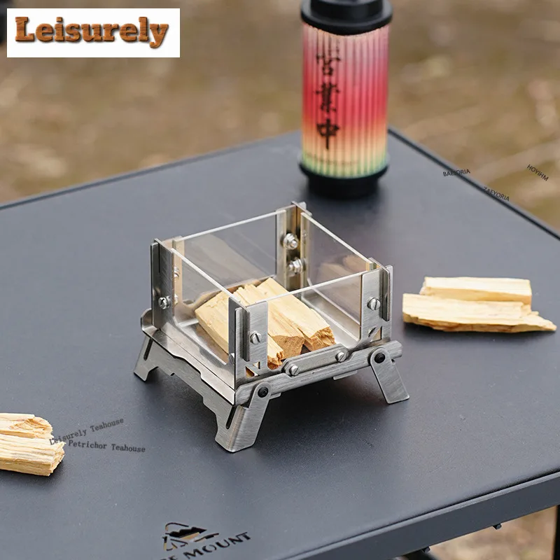 Outdoor Mini Stove Desktop Fire Viewing Platform Incense Holder Zen Garden Incense Burners Meditation Censer Tea Items Ornaments