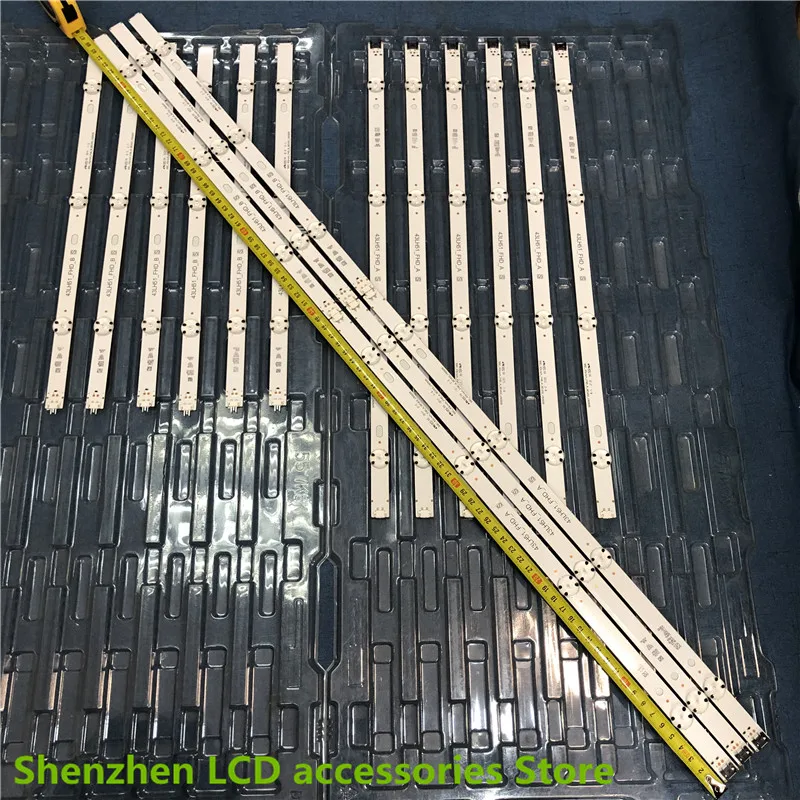 6 개/몫 LED 백라이트 스트립 43LH5100 43LJ515V TV 43LH51_FHD_A 유형 HC430DUN-SLVX1-A11X 100% 새로운