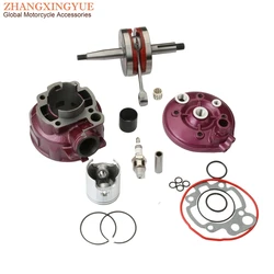 49mm 90cc Big Bore Cylinder Kit & Racing Crankshaft For MBK TZR 50 X-Power R X-Limit SM 50cc LC 2T Minarelli AM6 Engine