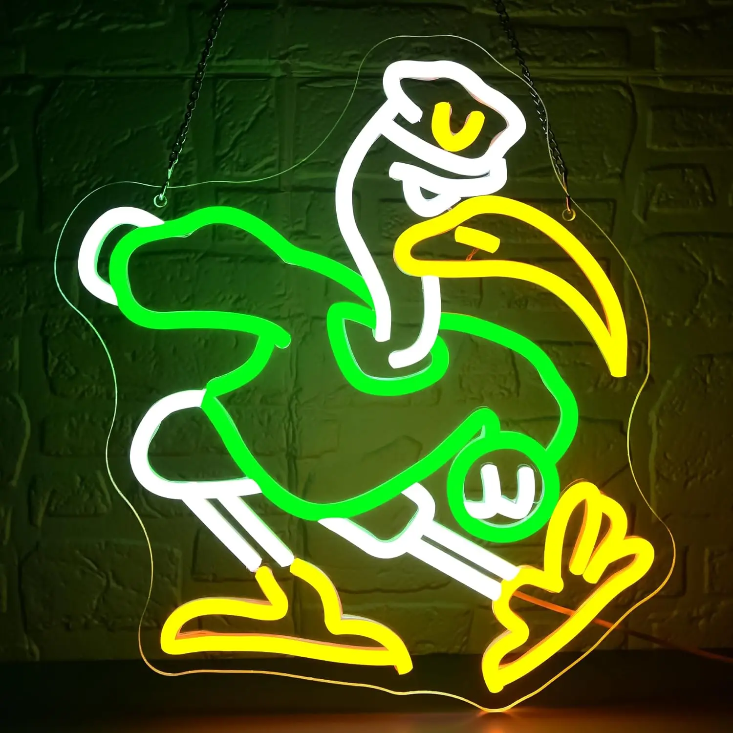 بطة النيون تسجيل فريق كرة القدم LED ضوء النيون عكس الضوء هدية عيد ميلاد لمحبي عكس الضوء للرجل الكهف نادي الحفلات بار النوم جدار ديكور