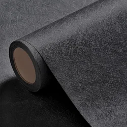 Vinyl Black Silk Wallpaper for Bedroom Wall Decor Self Adhesive Waterproof Thick Contact Paper for Living Room Home Renovation