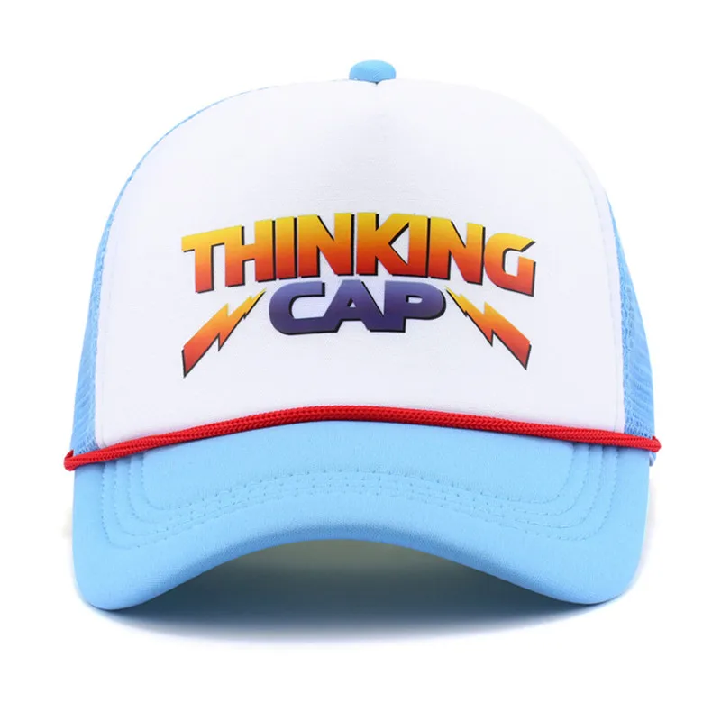 New Stranger Hat Cosplay Dustin Baseball Cap Mesh Thinking Hats Henderson Unisex Adjustable TV Party Accessories image 5