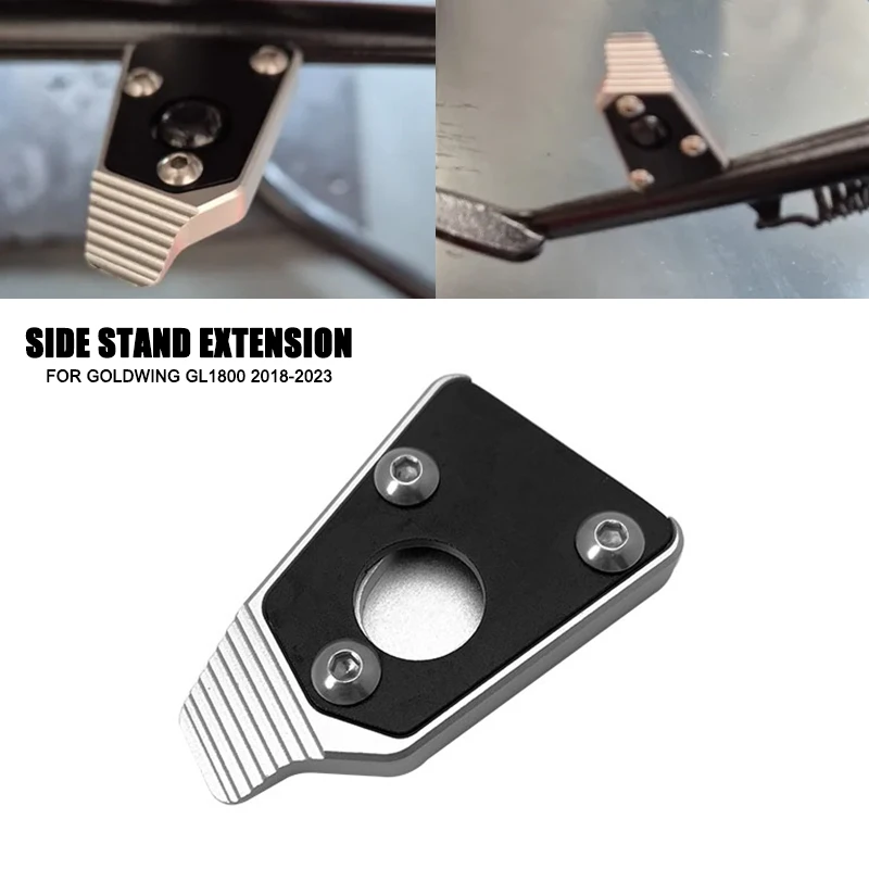 Soporte de placa de extensión de caballete lateral para motocicleta, soporte para Honda GL1800 Goldwing GL1800 Gold wing GL 1800 2018-2023 2022 2021