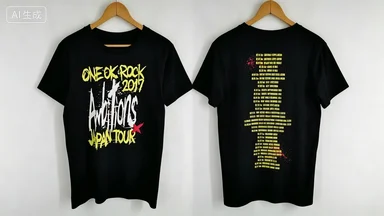 T-shirt graphique double face ONE OK ROCK Ambitions 2026 Japan Tour – Merch de concert vintage en pur coton