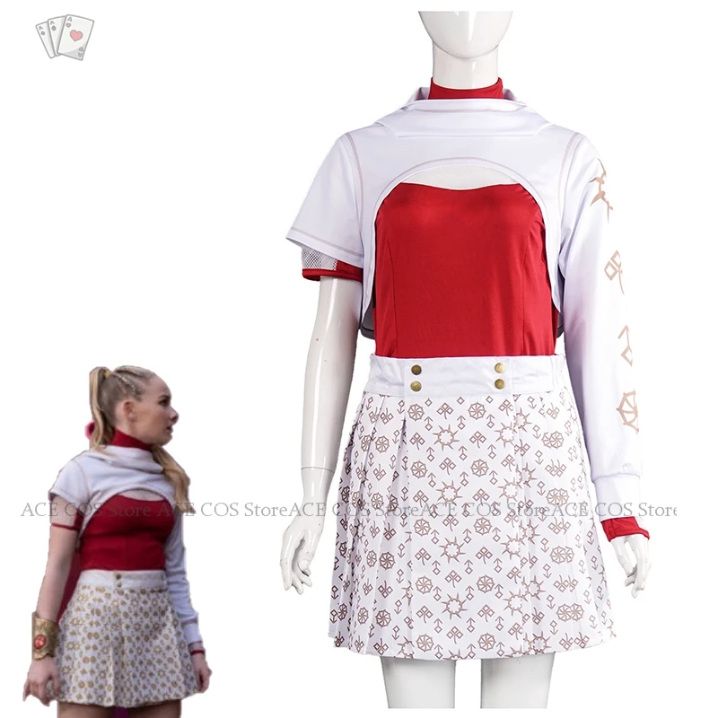 

Zombie 4 Cosplay Vampire Nova Cosplay Bright Costume Red Suit Women Adult Size Girls Clothes Halloween Party Dress-up Roleplay