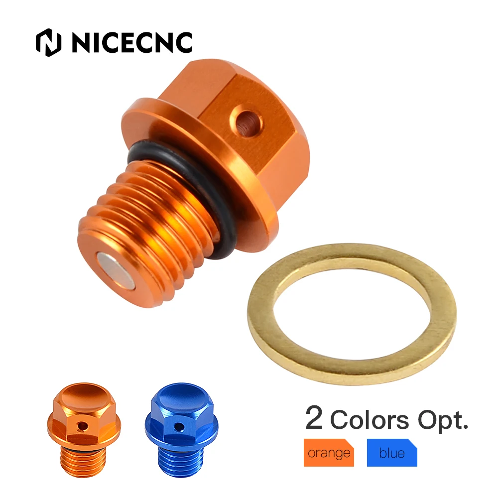 NICECNC For KTM SX 125 SXF 450 EXC 300 XC XCF 690 950 990 SUPER DUKE ADVENTURE Motorcycle Magnetic Oil Drain Plug Bolt Aluminum