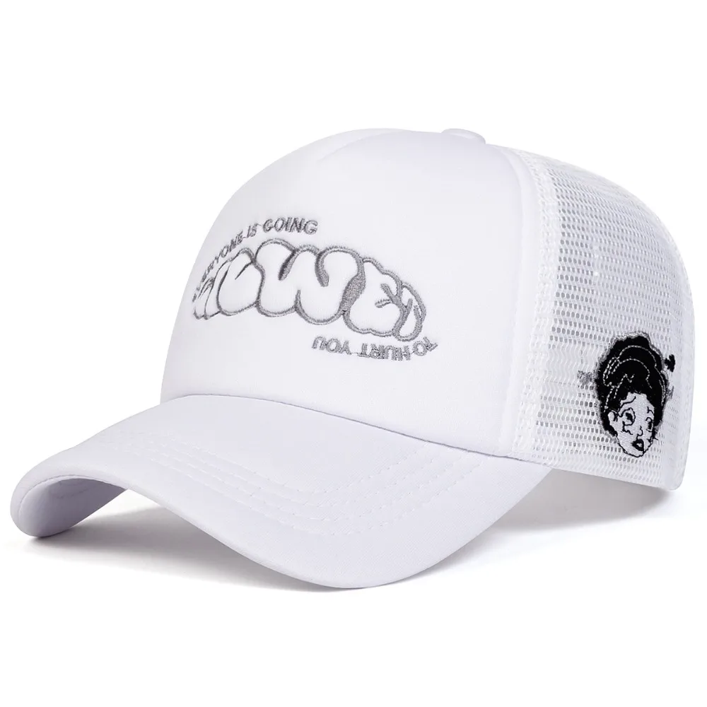Fashion Letter Embroidery Baseball Cap Mesh EVERYONE IS GOING Sun Hat Casual Breathable Sunscreen Cap Unisex