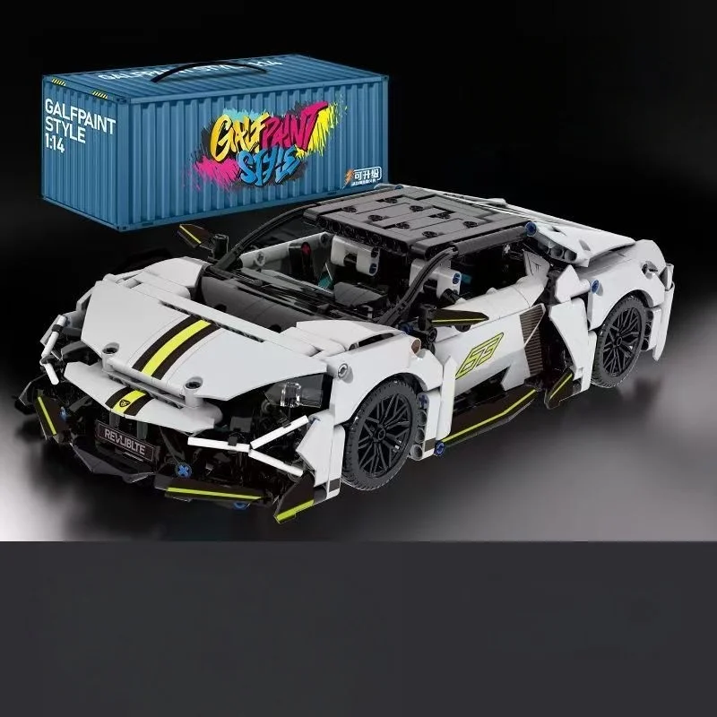 Technical 1:14 Building Blocks Car City Speed Car Luxury Auto  Motor Racing Vehicle Toys Birthday Halloween Christmas gifts - view 2