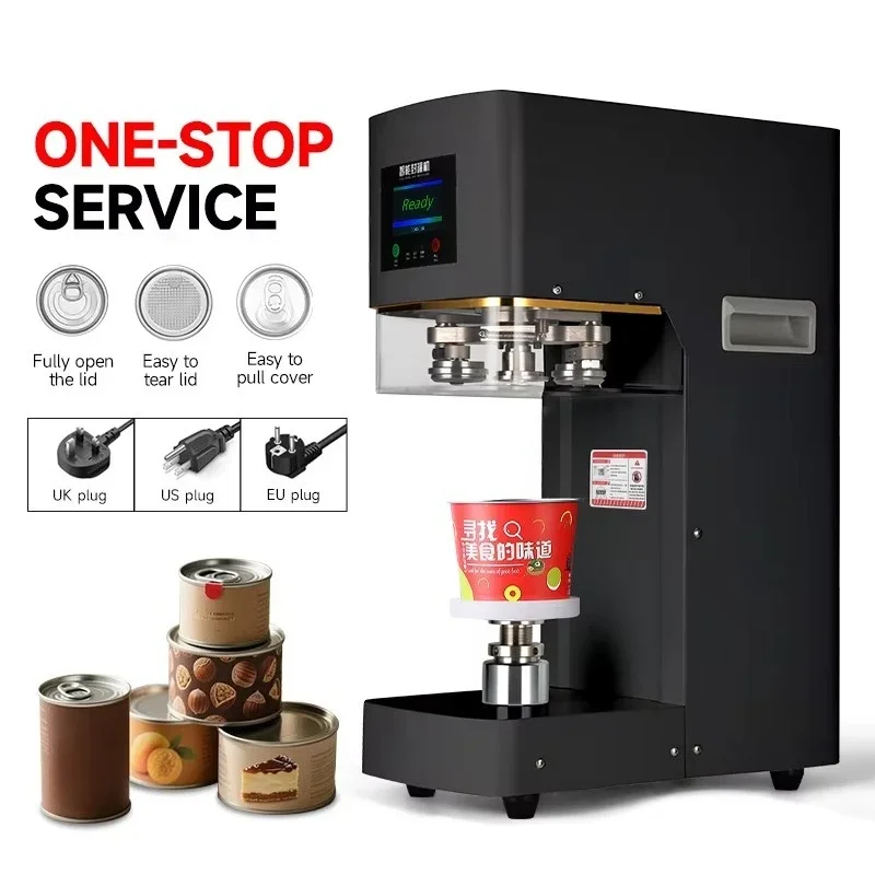 

2026 Xiangyin Fully Automatic Can Seamer Machine Foil Packaging Sigillatore Per Lattine Bubble Tea/Milk Tea Shop Sealing