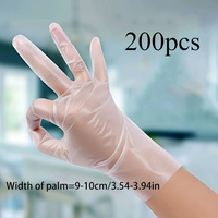 Premium TPE Disposable Gloves-Thick, Transparent & Food Grade for Kitchen, Clean, Baking & Beauty Salons-Waterproof, Latex-Free