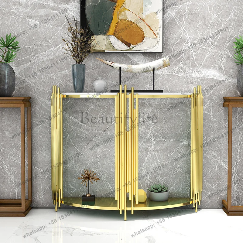 Luxury Curve Console Tables Hallway Trendy French Modern Console Tables Unique Elegant Console Entrée Meuble Furniture Home