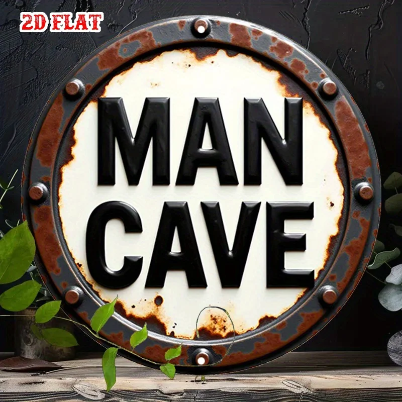 2D plane, 1 decorative circular aluminum signboard in 2D plane, wooden signboard, - wooden wall decoration sign