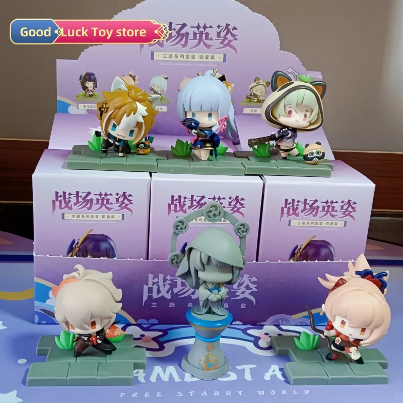 Оригинальная коллекционная фигурка Genshin Impact: серия «Герои сражений» — Kaedehara Kazuha, Raiden Shogun, Yoimiya, Kamisato (слепая коробка)