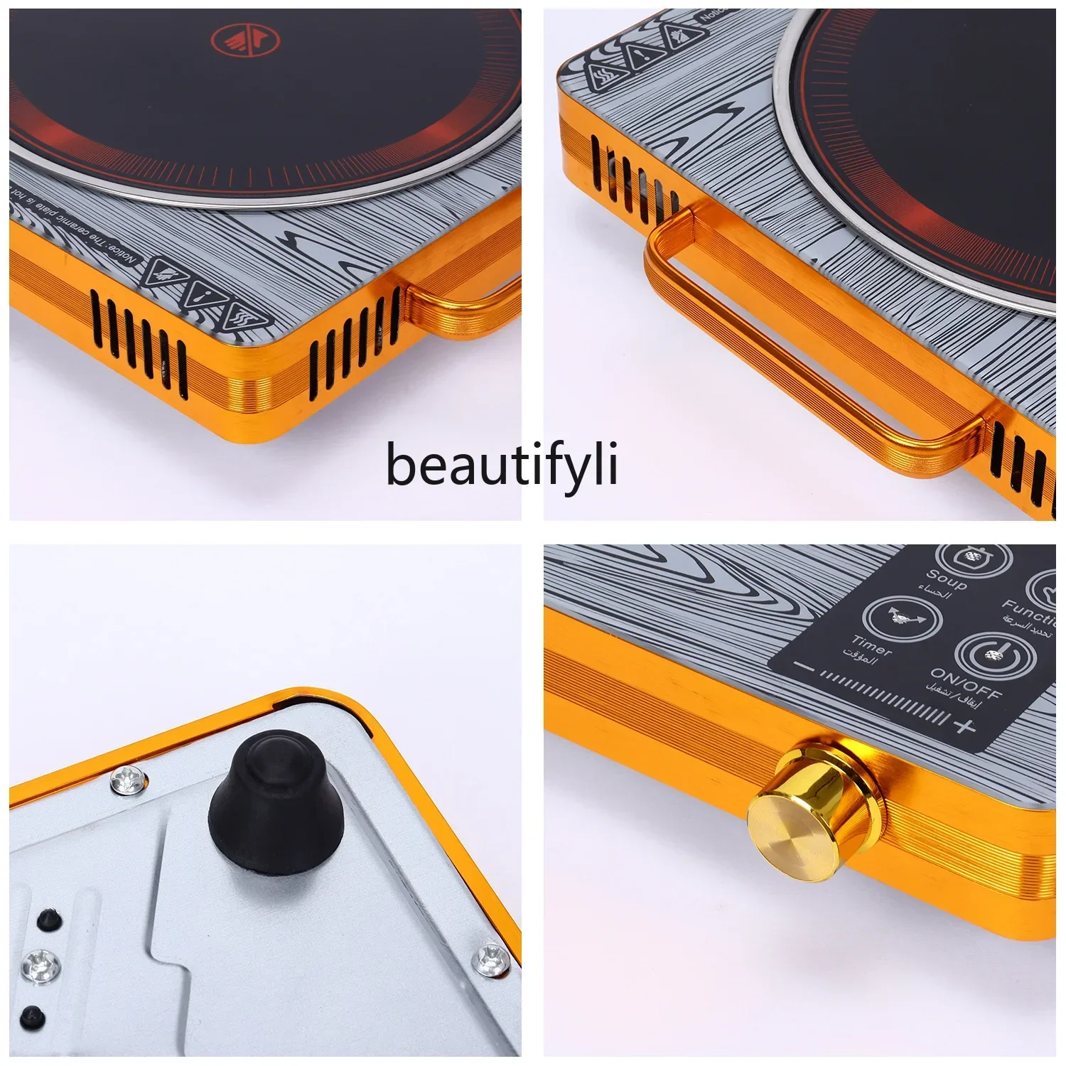 

smt61 Electric ceramic stove multi-functional European 220V electric heating light wave stove 3500 induction cooker high power