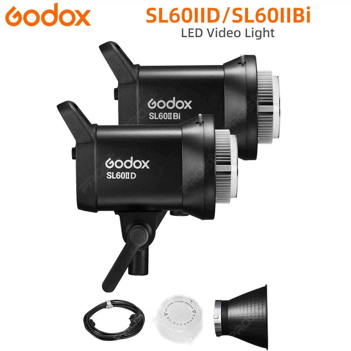 

Godox SL60IID SL60 II SL60IIBi SL60II Bi SL60W COB LED Video Light Continuous Light Bowens Mount for Studio Video Recording