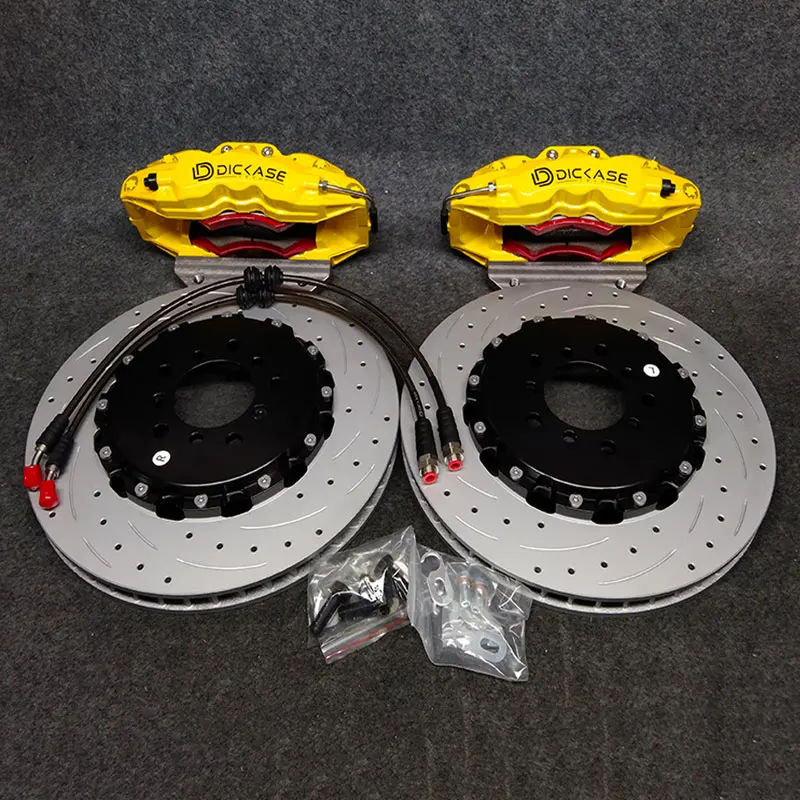 

Dicase Modified Upgrade Brake System 6 Pot Big Brake Caliper Kits with Drilled and Sloltted Rotor for Jaguar F-TYPE XJ