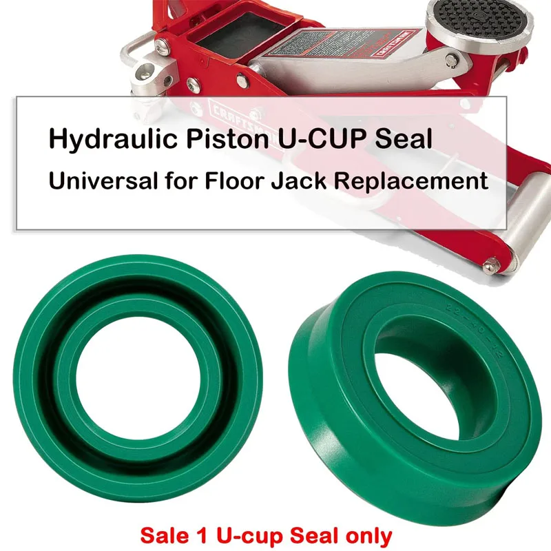 NONY Hydraulic Piston U-Cup Seal for Floor Jack 328 Series Models & 2 TON Floor Jack Dimension ID 0.88”,OD 1.64”,Thickness 0.48“