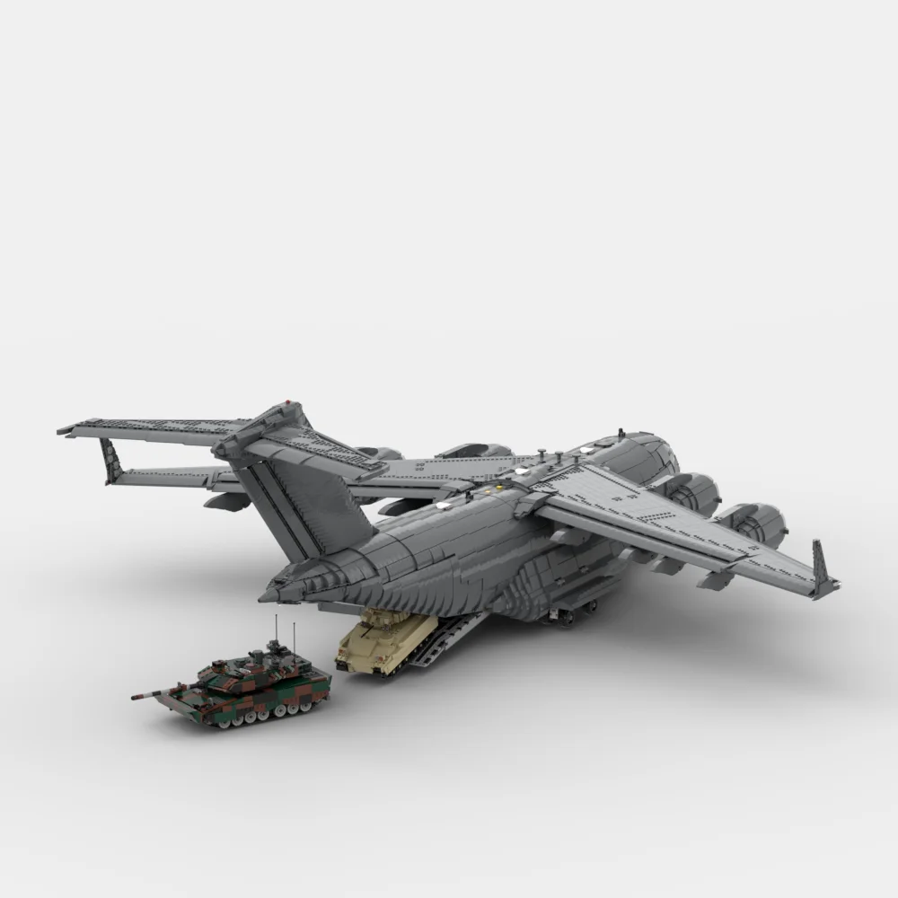 MOC Boeing C-17 Globemaster III Building Blocks Model Large Military Transport Aircraft Technology Bricks Plane Toy Kids Gift