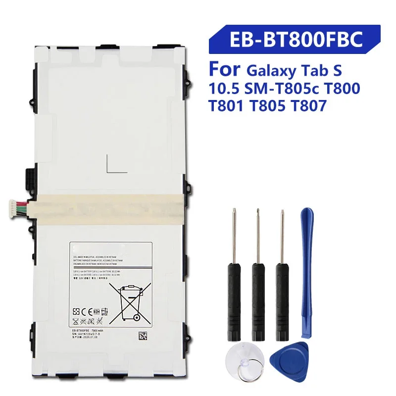 

Replacement Battery For SAMSUNG Galaxy Tab S 10.5 SM-T805c T800 T801 T805 T807 EB-BT800FBC EB-BT800FBU/FBE