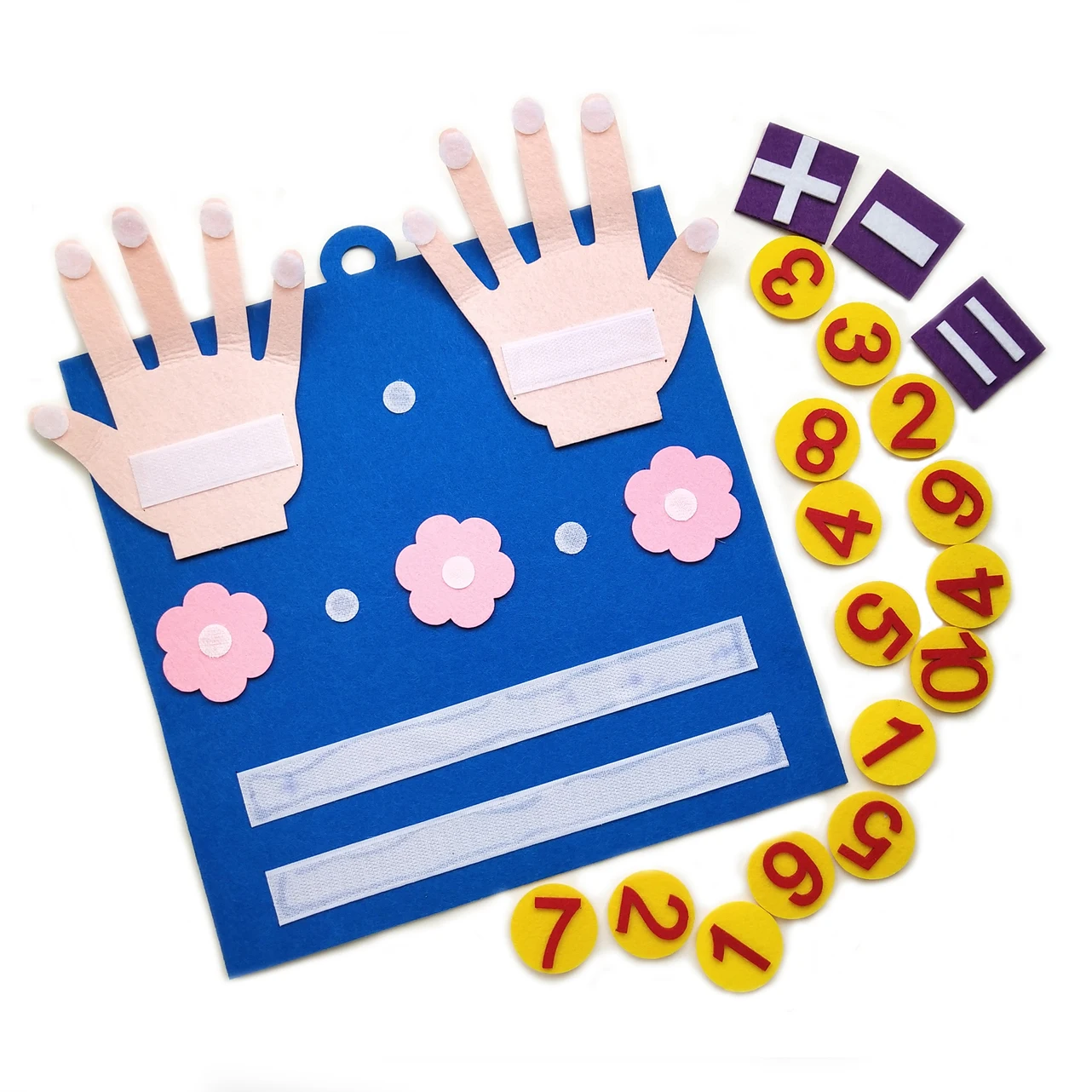TMontessori Toys Felt Finger Numbers Math Toy Children Counting Early Education Learning Game For Kids Intelligence