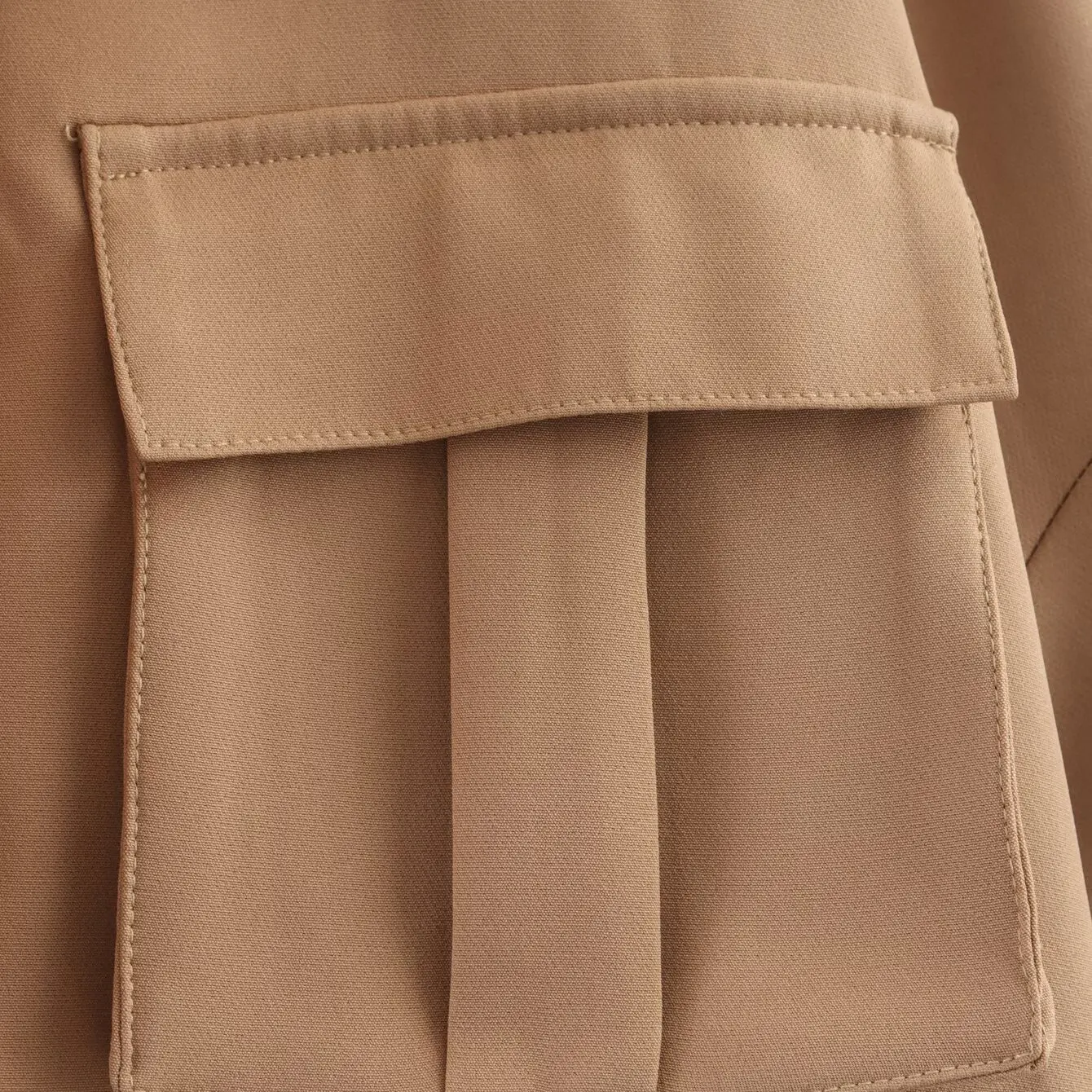 Faionable couleur Pure 3D ket ceinturé vêtements d'extérieur haut JNLEAOG vêtements pour femmes automne nouveau Sle coupe ample longue Sve Polyester