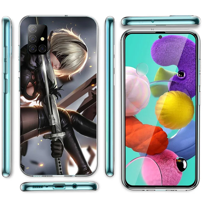 2B Nier Automata Anime Phone Case For Samsung Galaxy A51 A41 A31 A21S A11 A01 A71 A50S A40 A30 A20S A10S A6 A7 A8 A9 Print Cover image 4