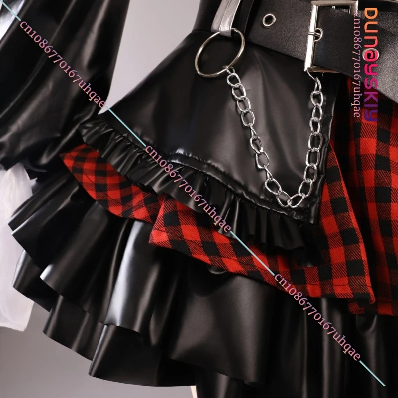 {SAIKOU}Anime Asuka Cosplay Gothic Punk Costume Women Y2K Girl Tutu Skirts Wig Full Set Accessory Halloween Disguise Lolita