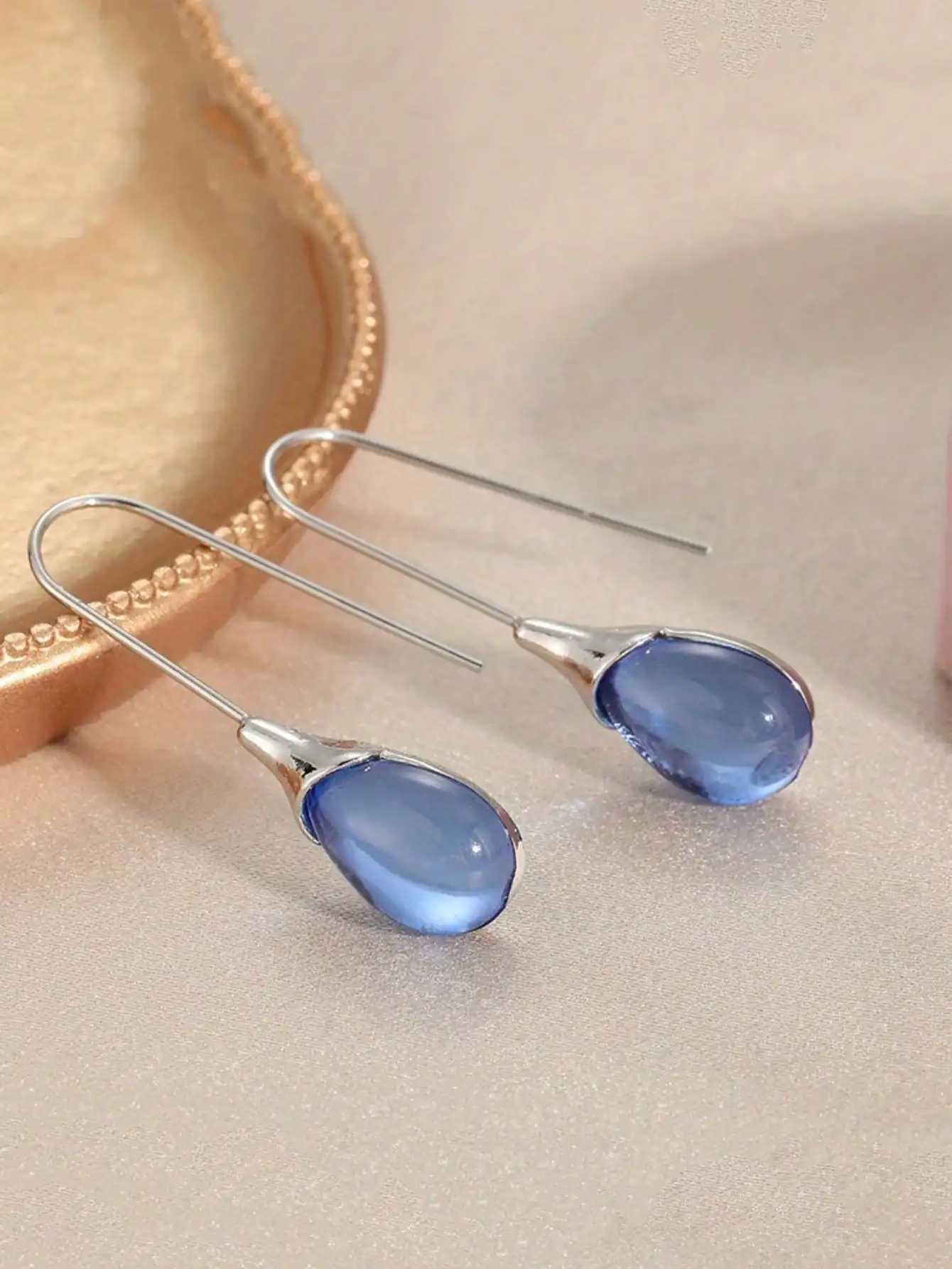 

Элегантные синие серьги-подвески в форме капли для женщин, шикарный ювелирный подарок для праздников и повседневной носки