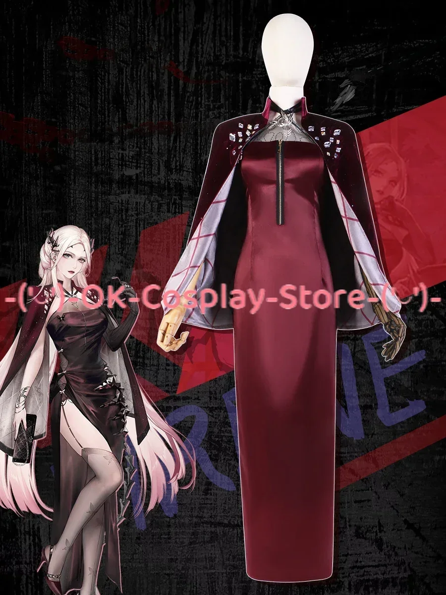 Game Path to Nowhere Eirene Cosplay Costume Women Red Cheongsam Dress Party Suit Hallween Carnival Uniforms Custom Made