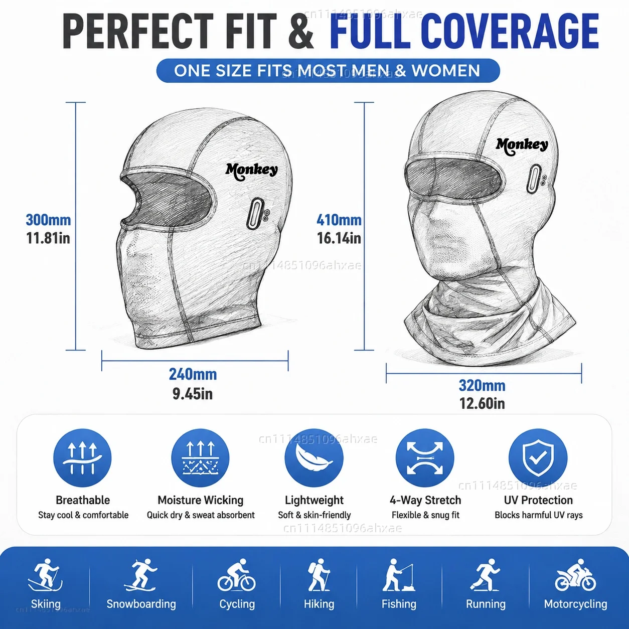 For Honda Monkey Z-125 Z125 Z 125 Motorcycle Balaclava Summer Glasses Face Breathable Hole Winter Warm breathable waterproof