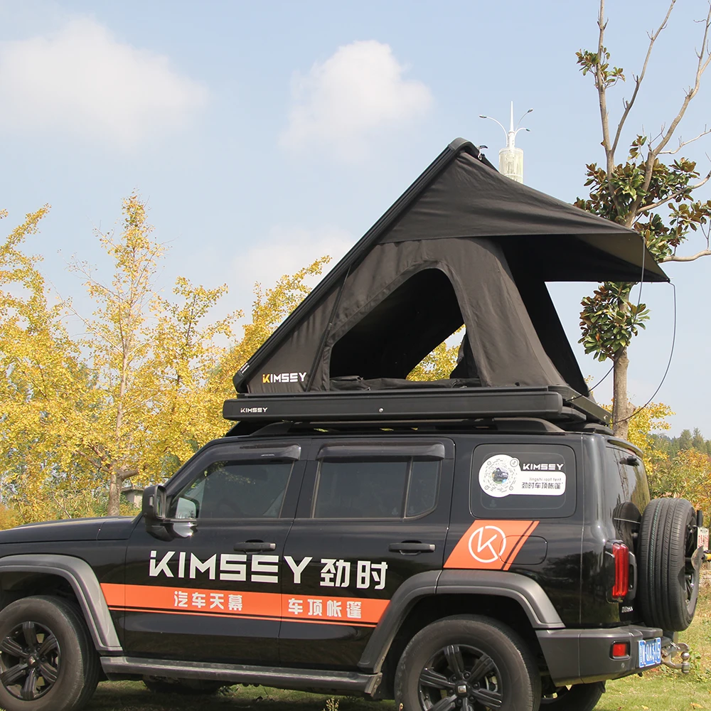 ATV&UTVHot Selling Triangle Super Lightweight Car Roof Top Tent 4x4 Offroad Waterproof Camp Accept Customized Hard Shell Rooftop