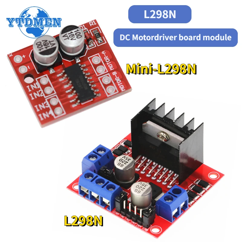 L298N Driver Board Module L298 Stepper Motor, Smart Car Robot Breadboard, Peltier alta potência, L298N DC Motor Drivers, 1Pc