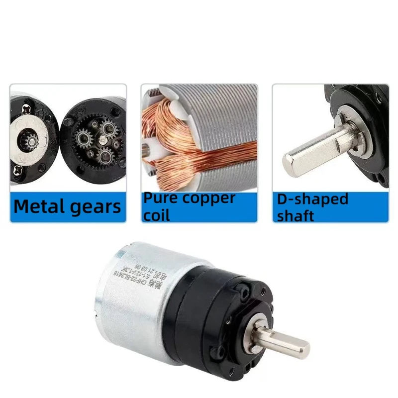 DC brushless planetary reduction motor 22GP-BL2418 with metal gears for high torque at 12V
