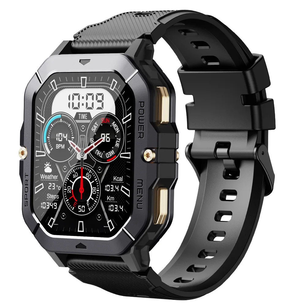 C28 Outdoor Three-proof Smart Watch with Hundreds of Sports Functions, Blue Watch Heart Rate and Blood Pressure Monitoring